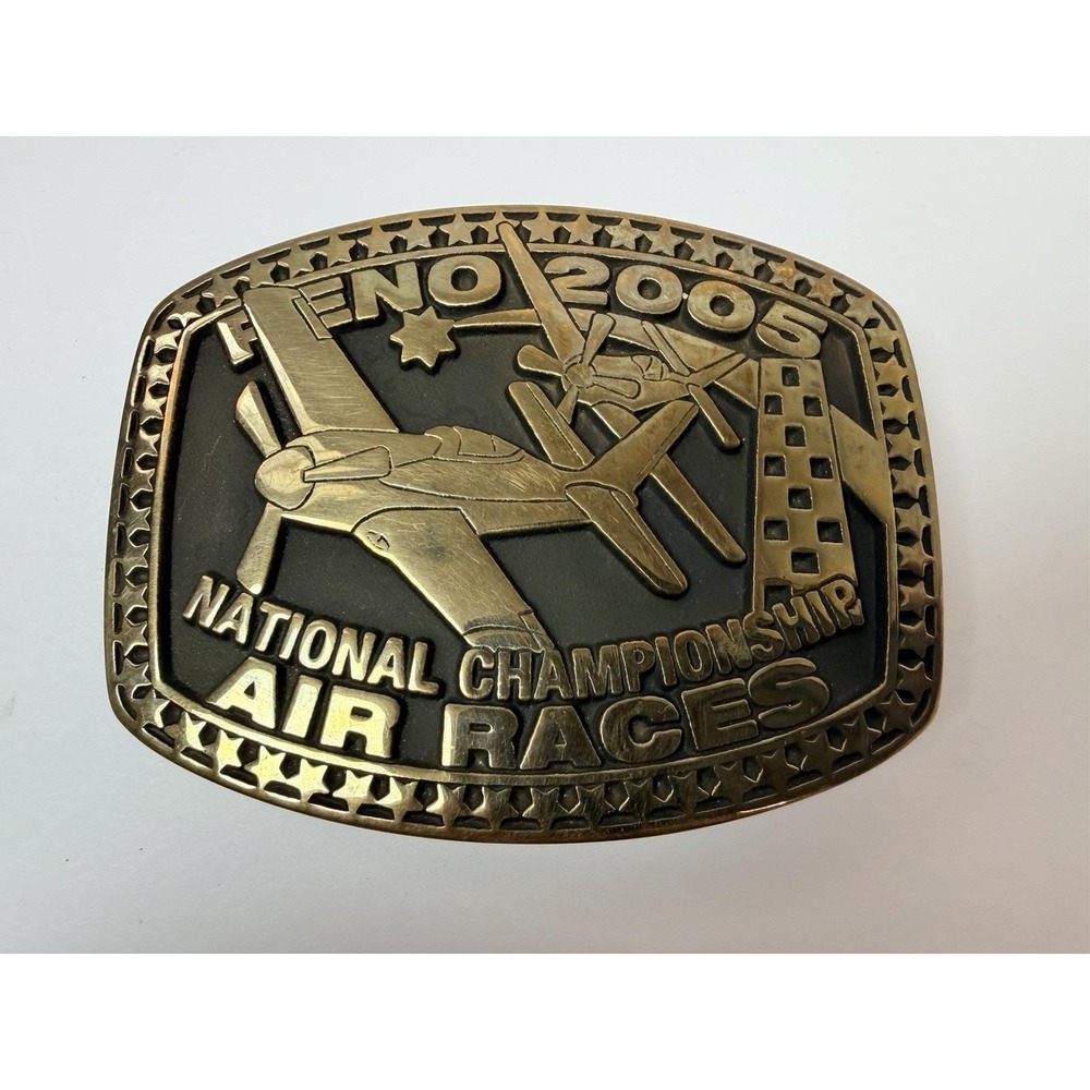 Reno 2005 Air Races National Championship Limited Edition #1 Brass Belt Buckle